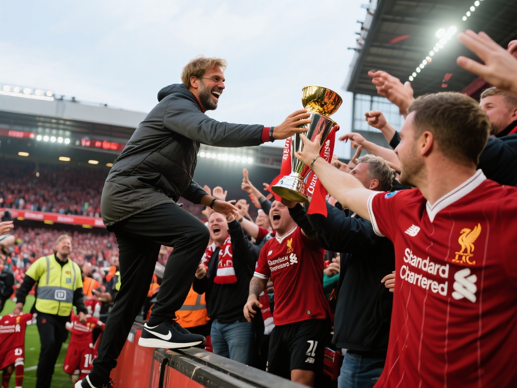 类似的情感互动在足球历史上并不少见。例如，2019年利物浦主教练克洛普在赢得欧冠冠军后，也曾冲上看台与球迷一同庆祝。那一刻，克洛普不仅成为了球队的英雄，也成为了球迷心中的“家人”。事后统计显示，利物浦的社交媒体粉丝量在短时间内激增了数百万，球衣销量也创下新高。这说明，教练或球员与球迷之间的真挚互动，往往能带来意想不到的正面效应。